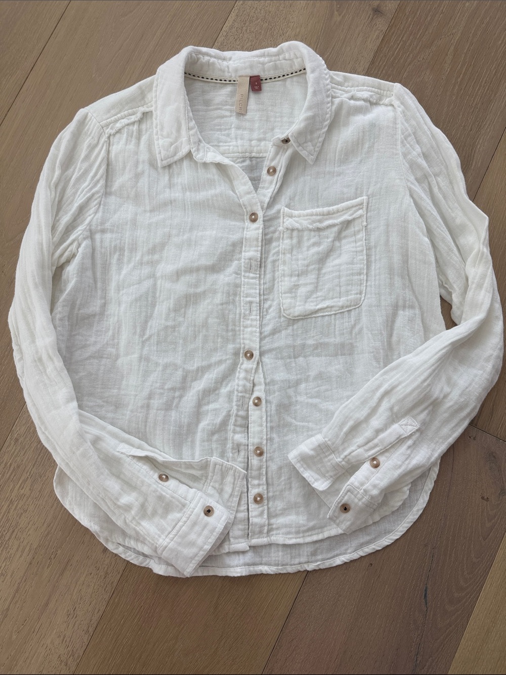 Pilcro Anthropologie cotton button down shirt